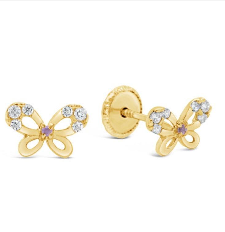Butterfly Studs With Diamonds