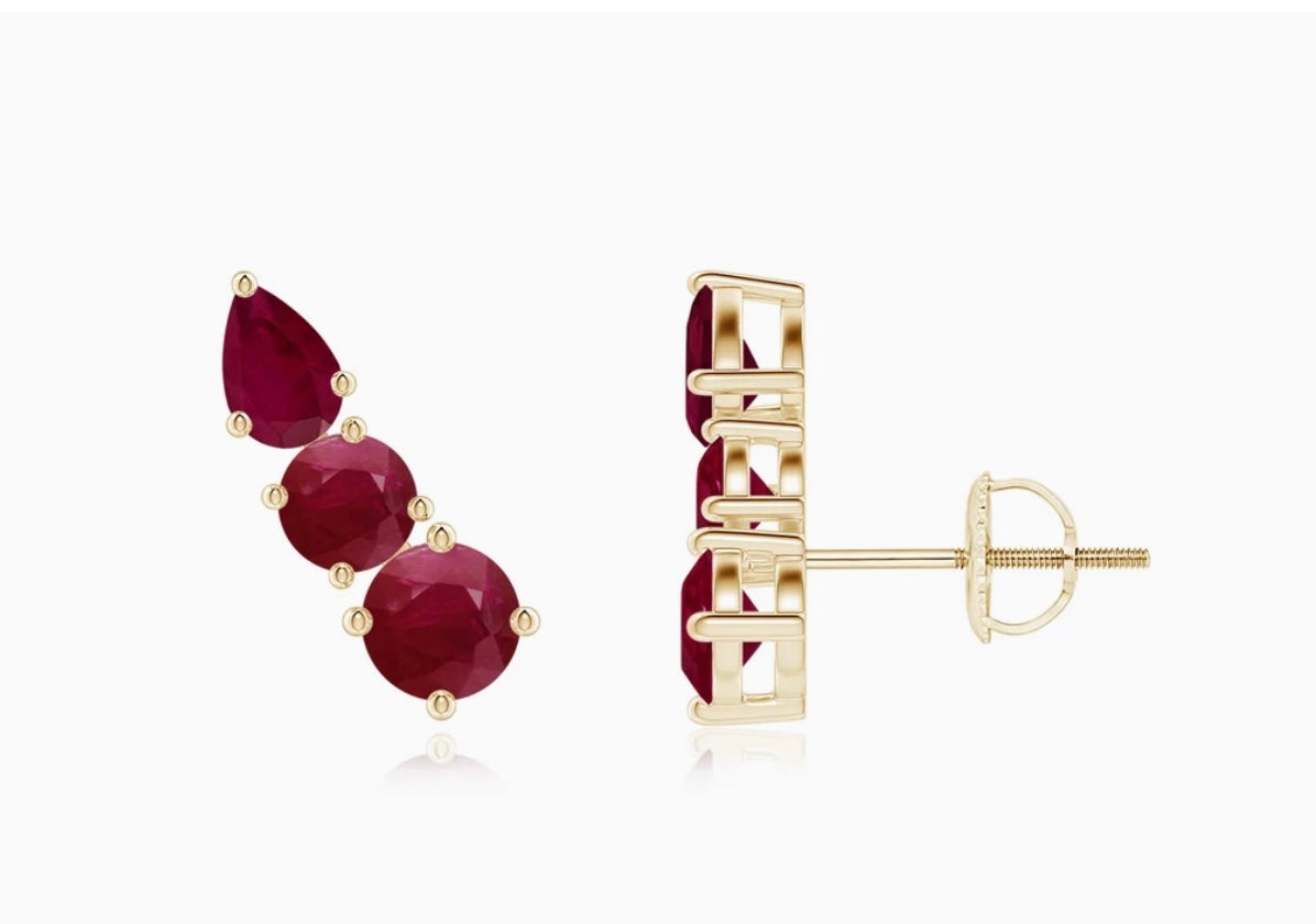 Ruby Climber Studs