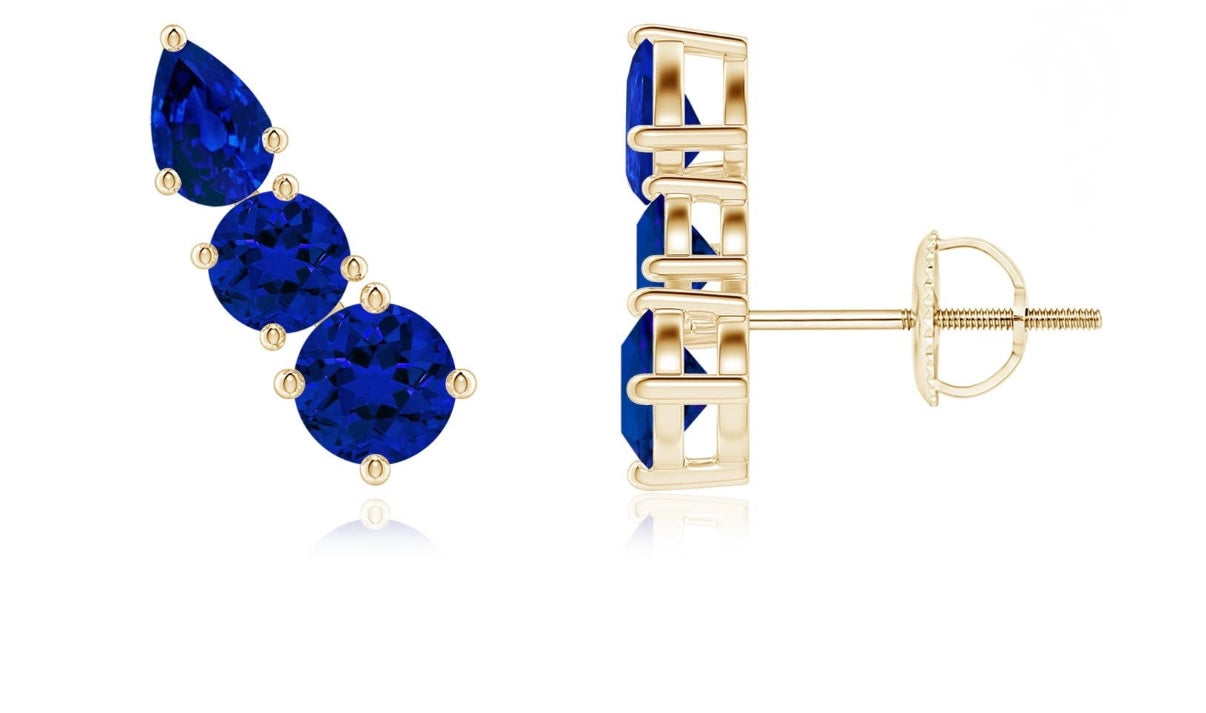 Sapphire Climber Studs