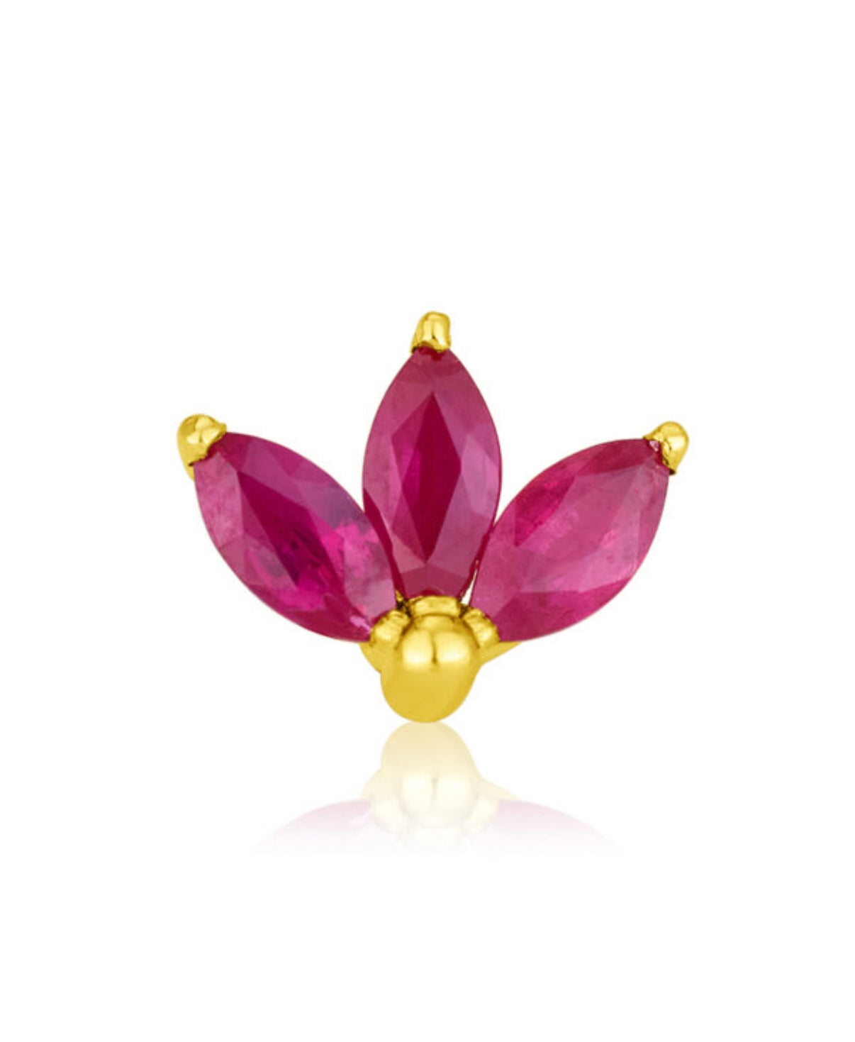 Lotus Ruby Studs