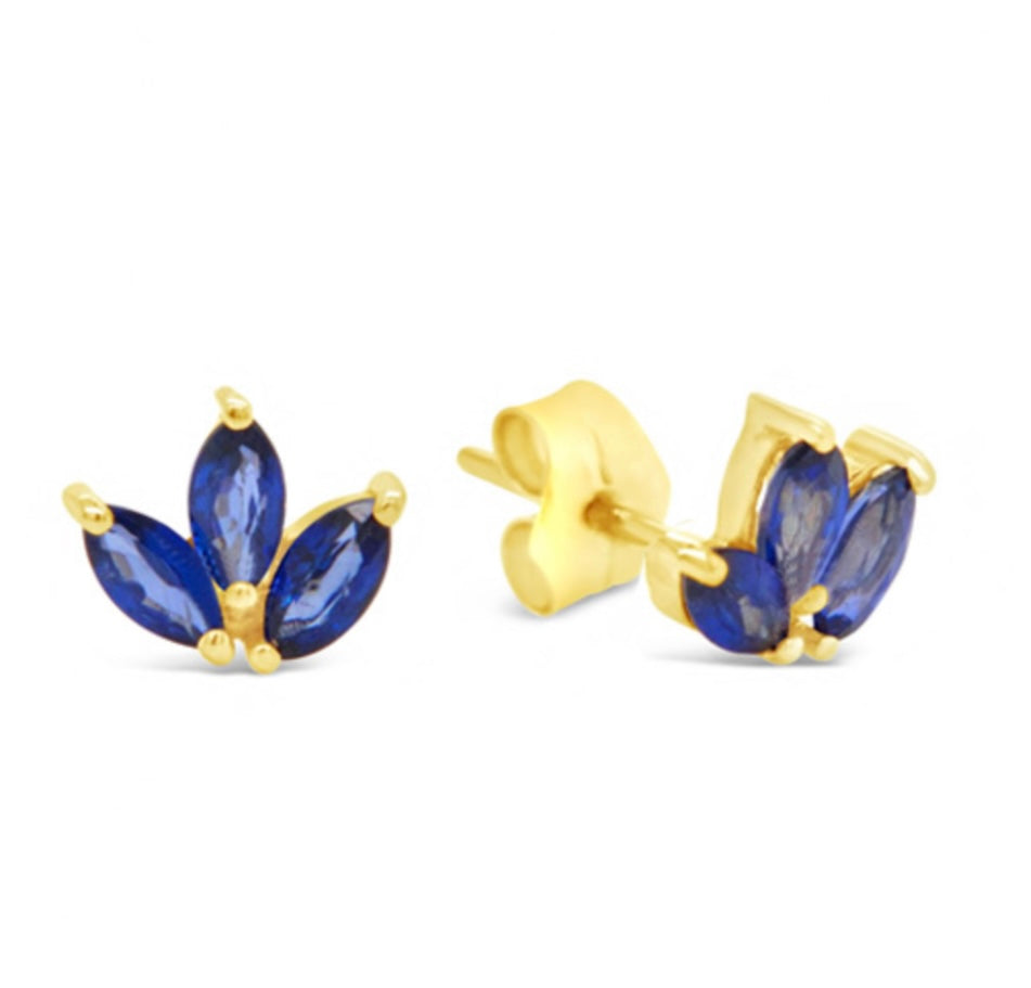 Sapphire Lotus Stud