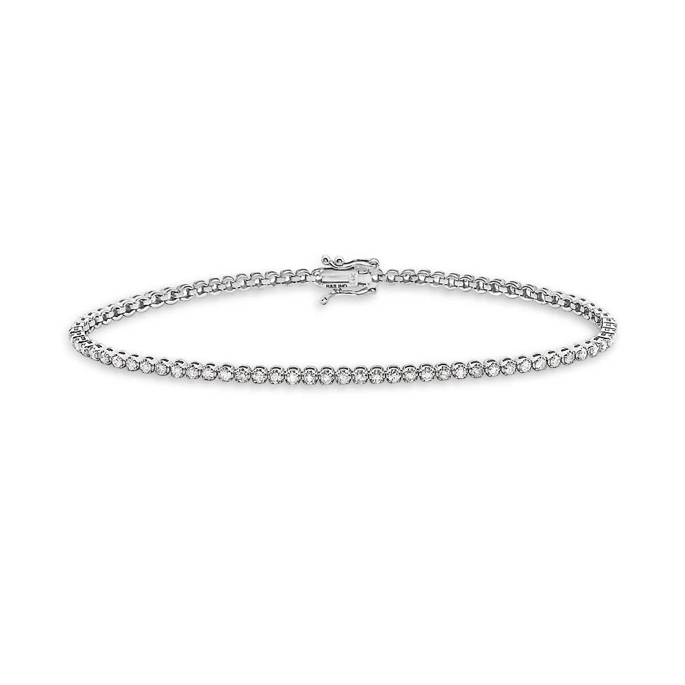 Buttercup Diamond Tennis Bracelet in 18K White Gold