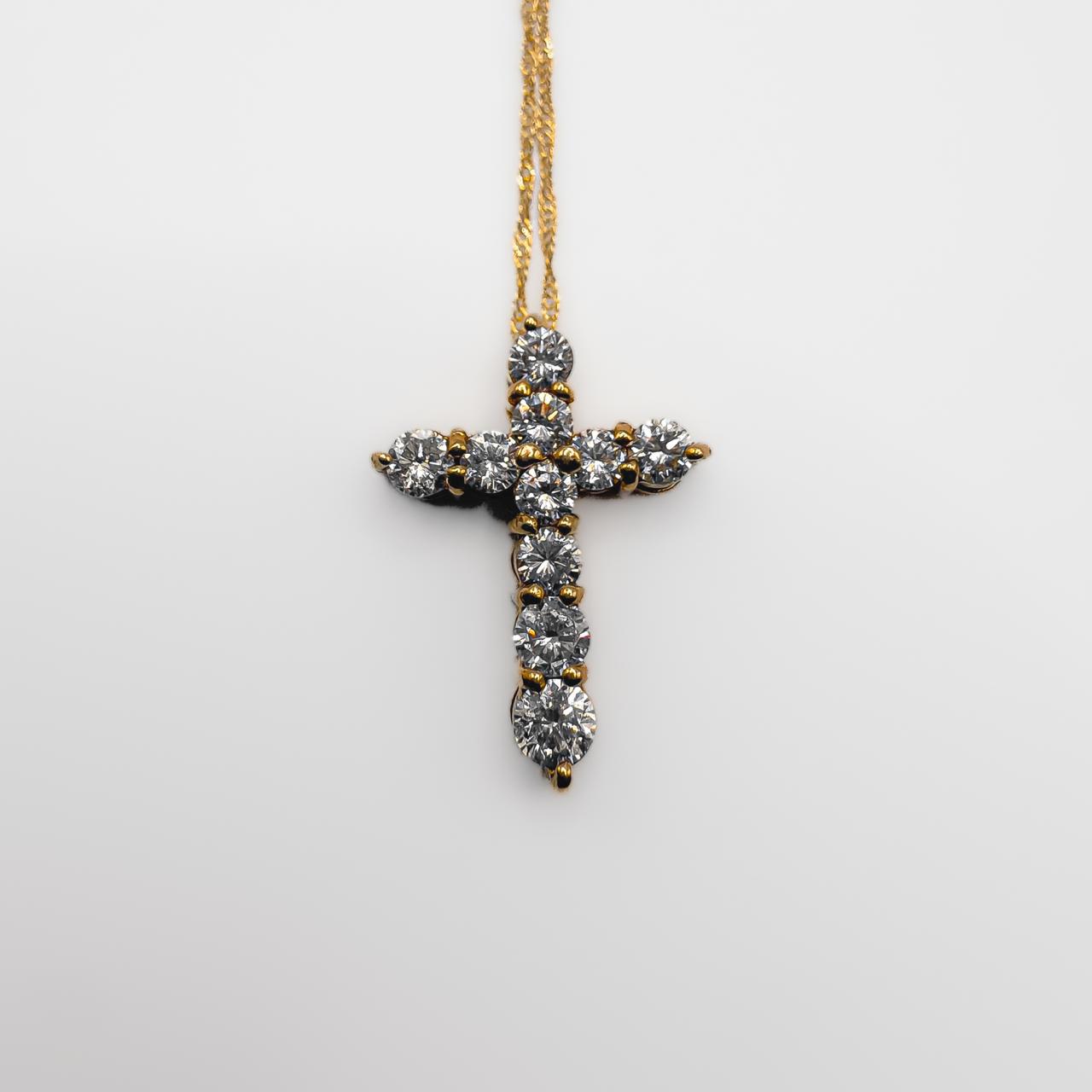 Natural Diamond Cross pendant