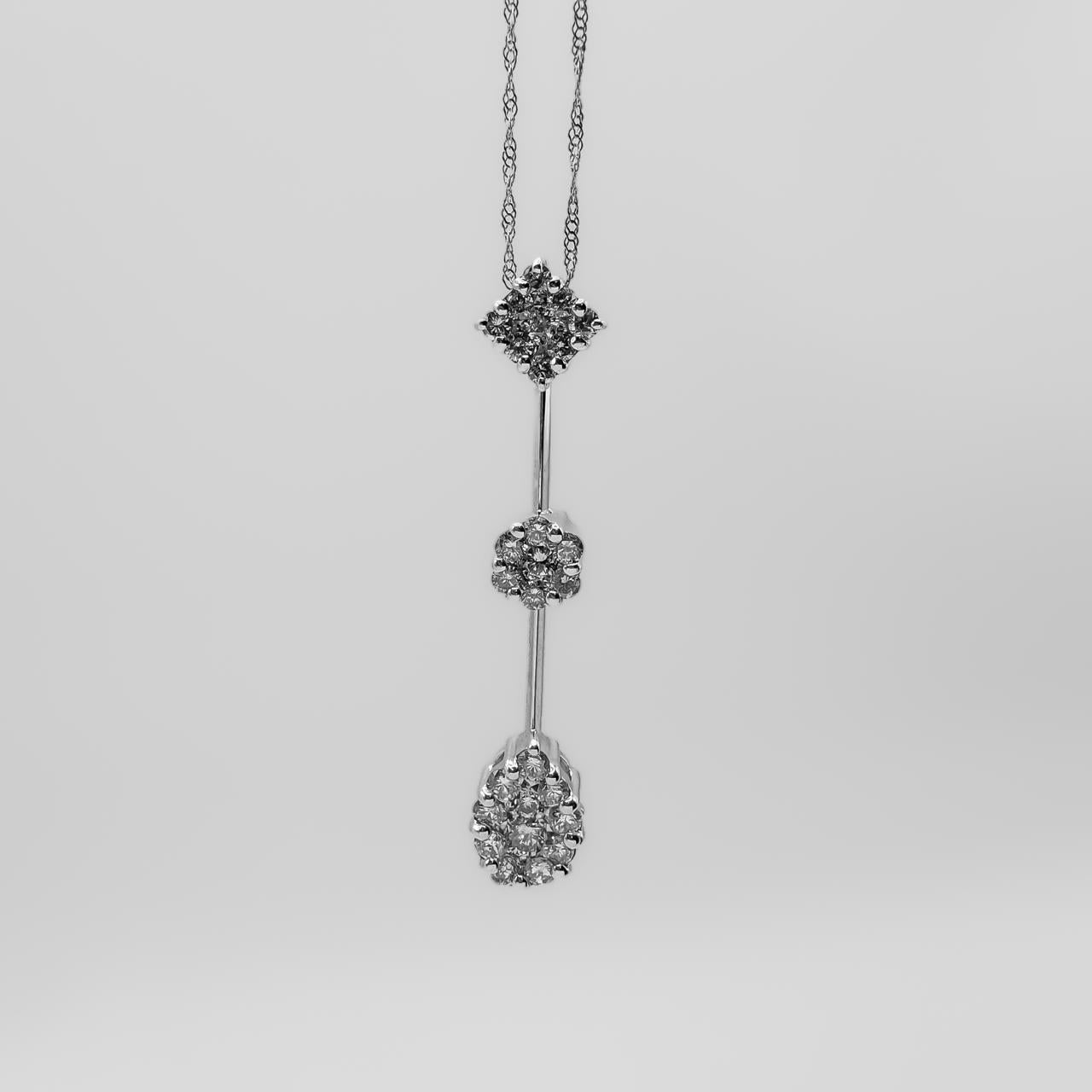 3 Stone Diamond Pendant