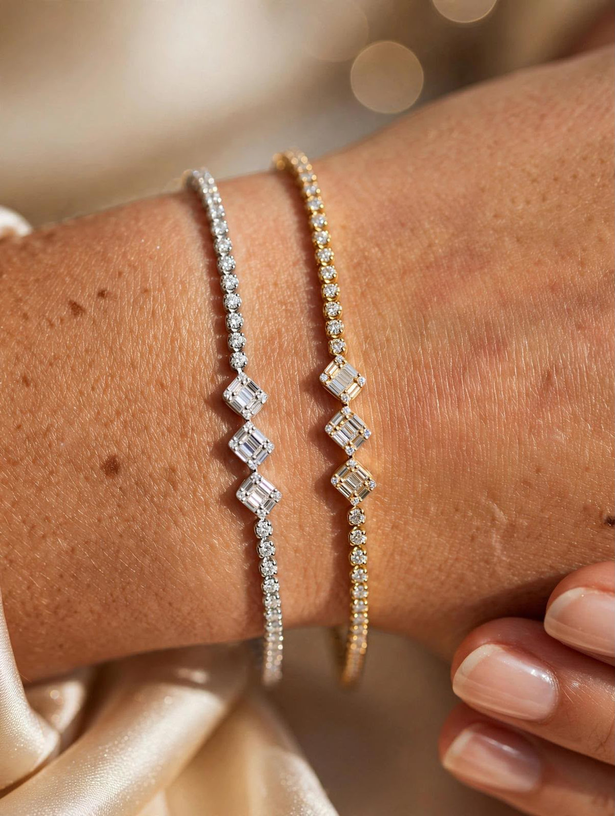 Éclat Géométrique Diamond Bracelet