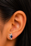 Sapphire Bloom Diamond Earrings