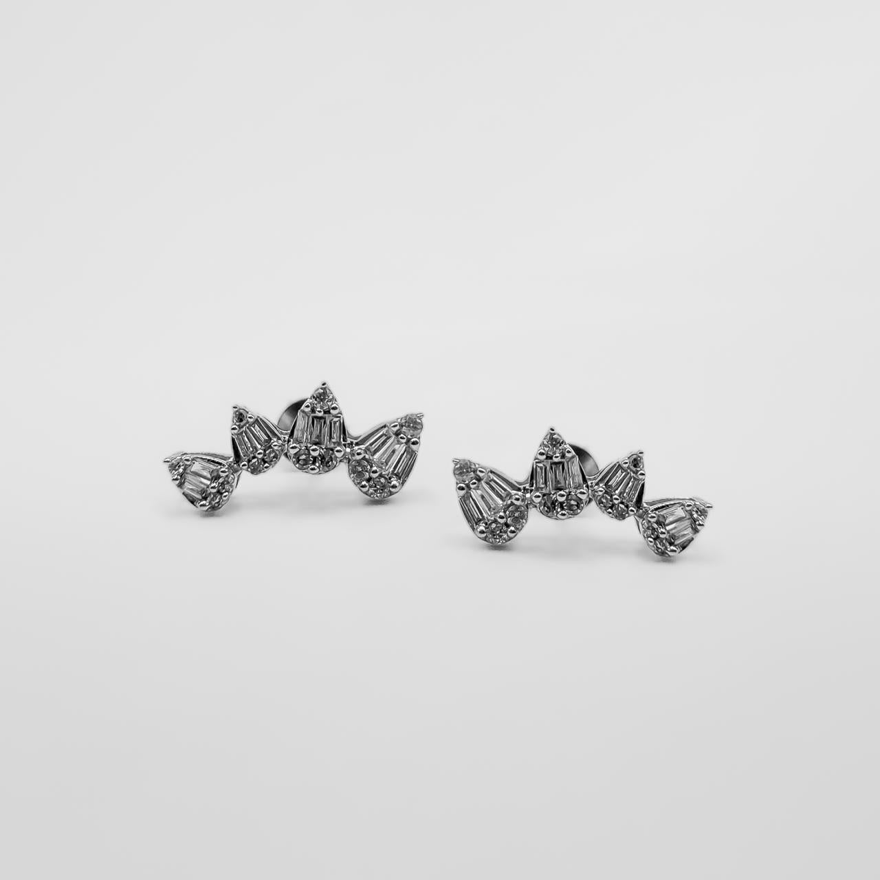 Diamond Climber Earrings