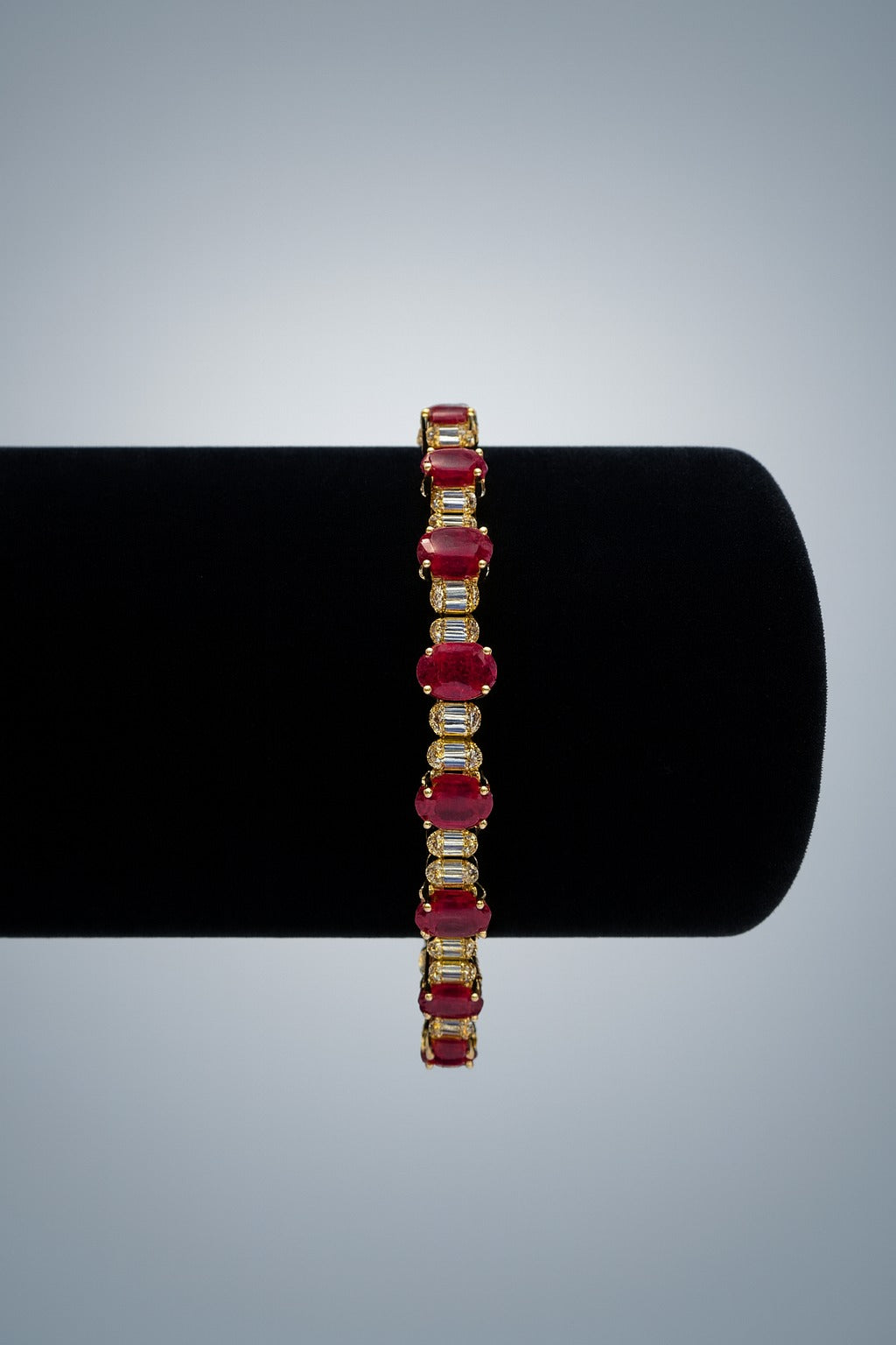 Diamond And Ruby Tennis Bracelet