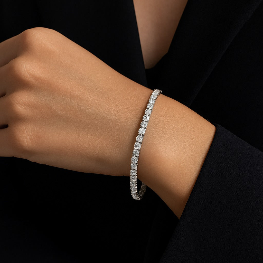Diamond Tennis Bracelet in 18K White Gold